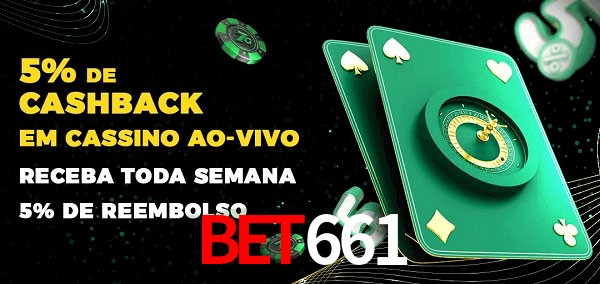 Promoções do cassino ao Vivo Bet661